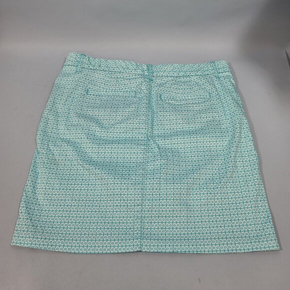 Intro ❤️ Love The Fit  18" Skort Skirt Blue Geometric Size 10 - Picture 2 of 9